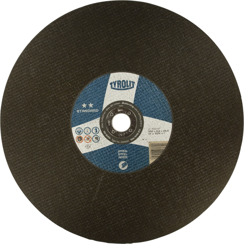 Bilde av TYROLIT Skæreskive Lige Standard 350x2,8x25,4 Stål