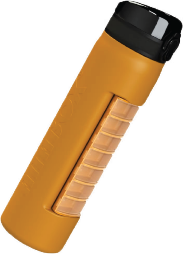 2GO Drikkeflaske m/dosett, Gul, 700 ml