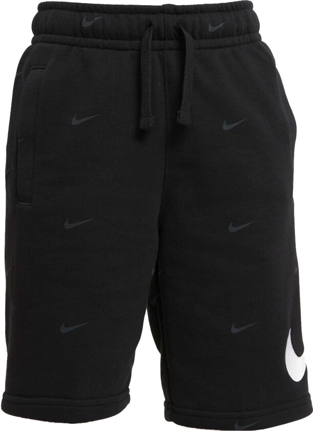 Swoosh Shorts Big Kids' Black/White M