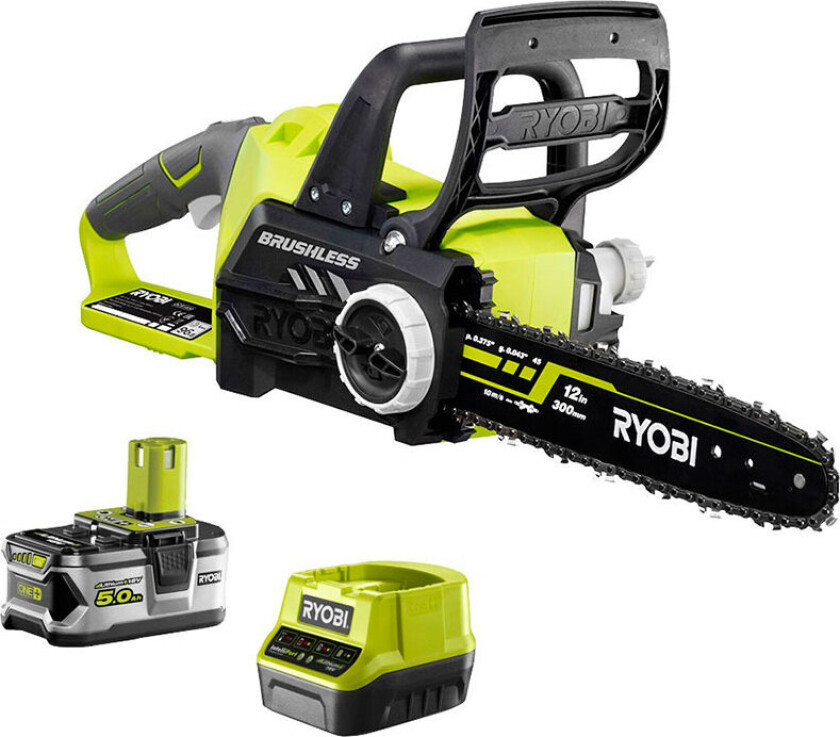 Ryobi Rcs18x3050f, 30 Cm, 10 M/s, Sort, Lysegrønn, Batteri, 5 Ah, 18 V
