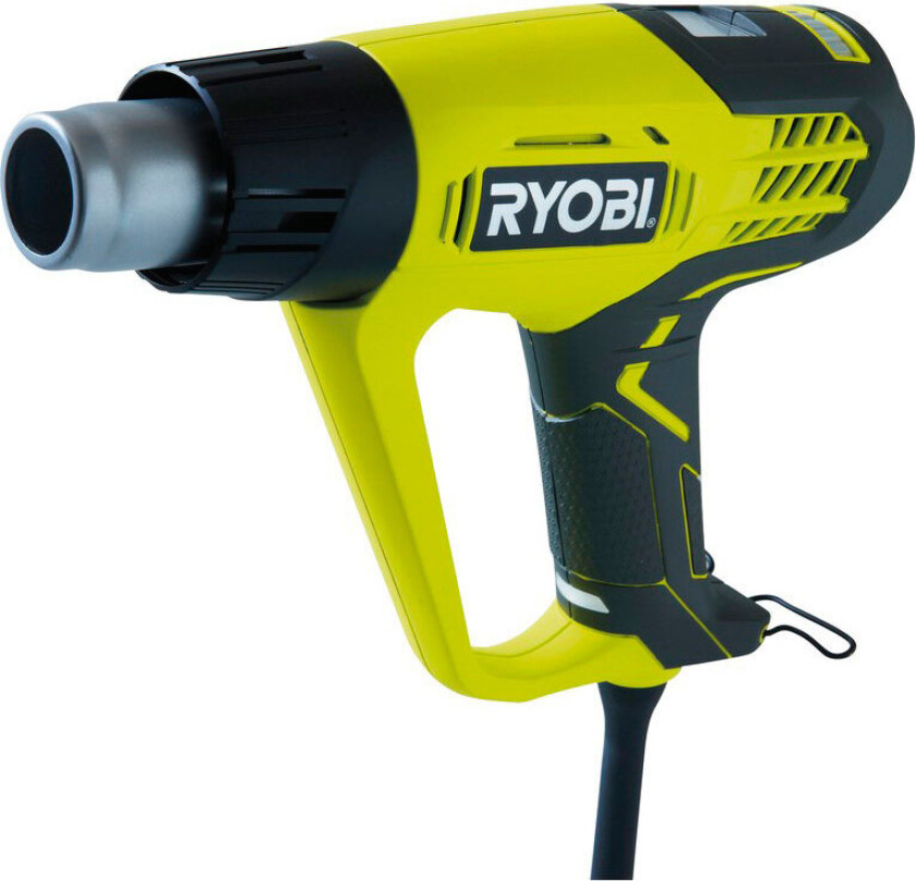 Ryobi Ehg2020lcd, Lcd, Svart, Gult, 500 L/min, 650 °c, 250 L/min, 50 °c