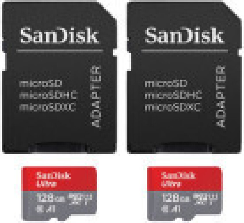 Ultra - Flashminnekort (Microsdxc Til Sd-Adapter Inkludert) - 128 Gb