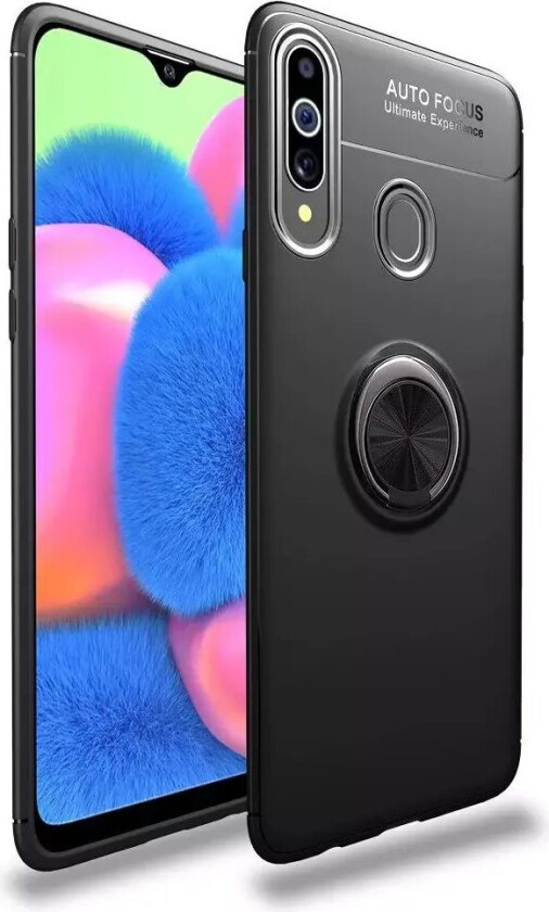 Samsung Galaxy A20s Deksel med Ring / Stativ - Svart