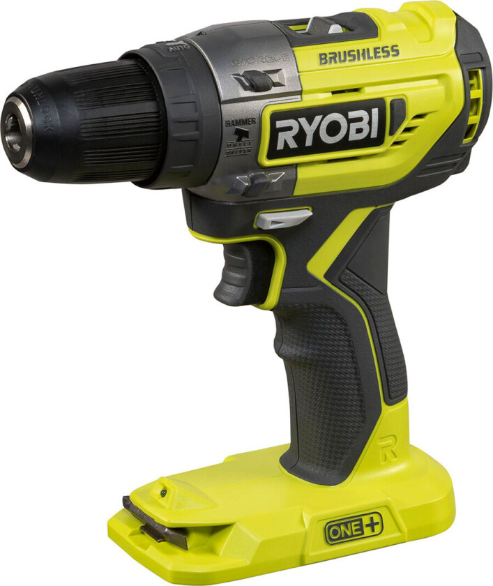 Ryobi One+ R18pd5-0 - Hammerbor/driver - Trådløs - 2 Hastigheter - Nøkkelfri Borhylse 13 Mm - 50 N·m - Uten Batteri - 18 V - Solo
