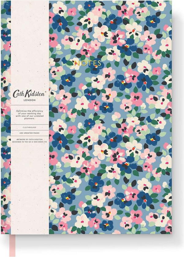Notatbok Cath Kidston Painted Pansies Linjert