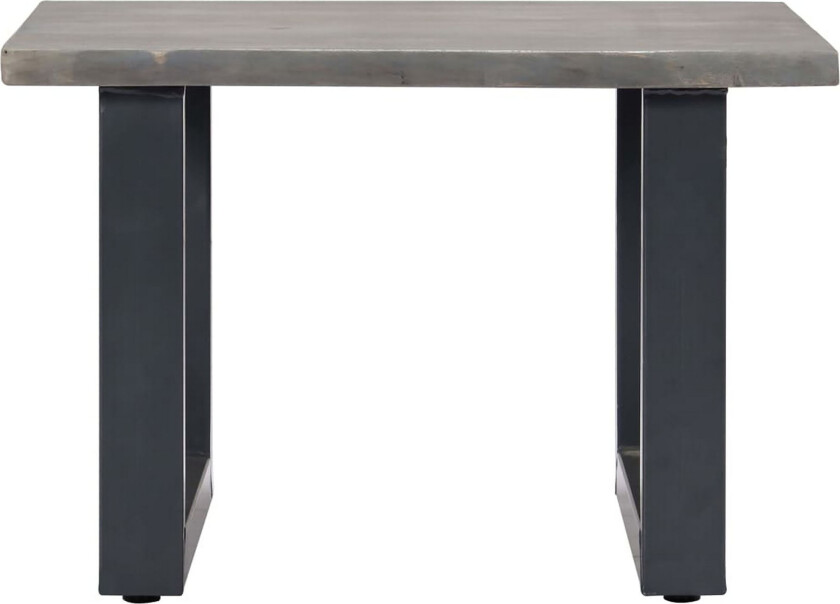 Sofabord med livlige kanter grå 60x60x40 cm heltre akasie