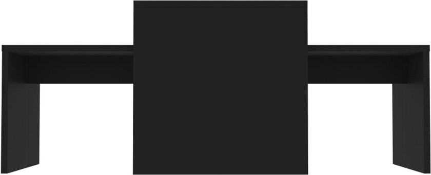 Salongbordsett svart 100x48x40 cm sponplate