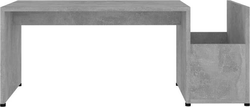 Salongbord betonggrå 90x45x35 cm sponplate