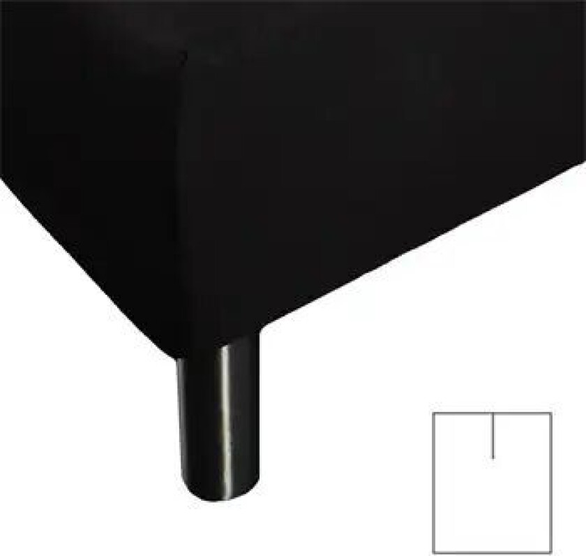 Splittlaken - 180x200x40 cm - Svart stretchlaken - 100% Bomull -