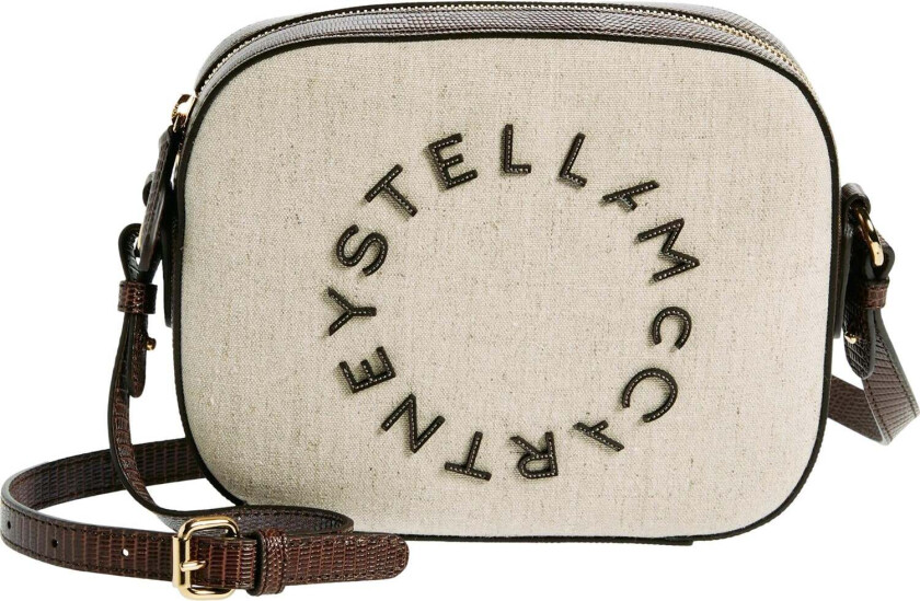 Stella Mccartney Camera Bag Canvas & Embossed Veske Brun/beige female