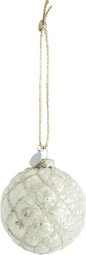 Norille julekule Ø8 cm Off White