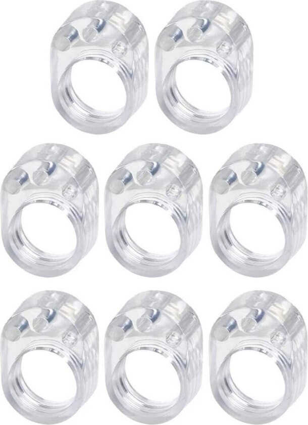 8x dørstopper for håndtak - Gjennomsiktig