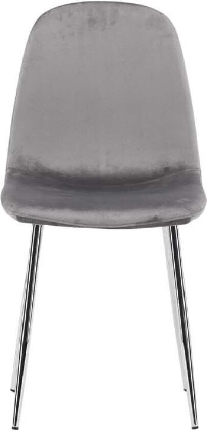 Eva spisestuestoler velour lysegrå.