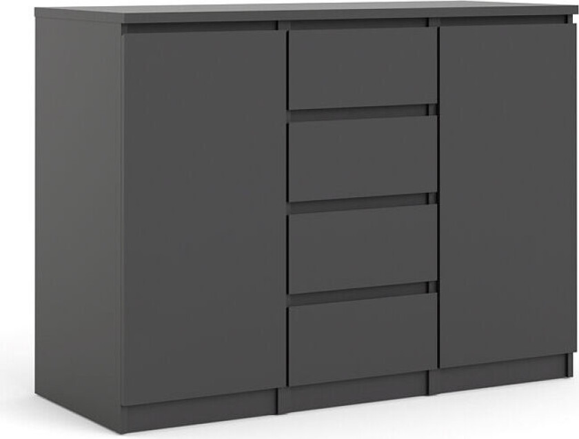 Nada skjenk 2 dører og 4 skuffer, matt svart .