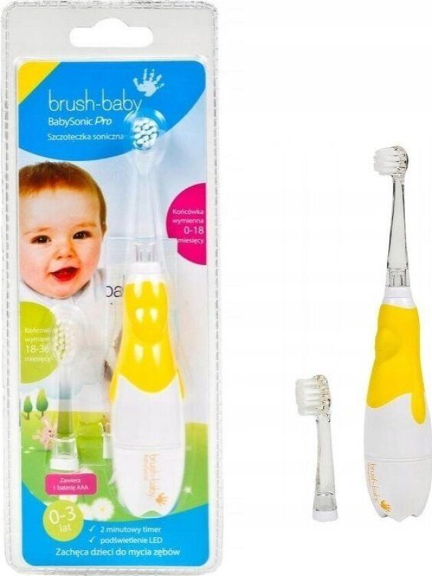 BRUSHBABY PRO SONIC BRUSH 0-3l yellow