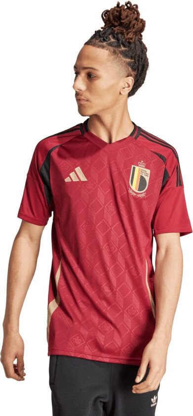 adidas Belgium Home Jersey / EURO24, fotballdrakt, herre Team Coll Burgundy 2