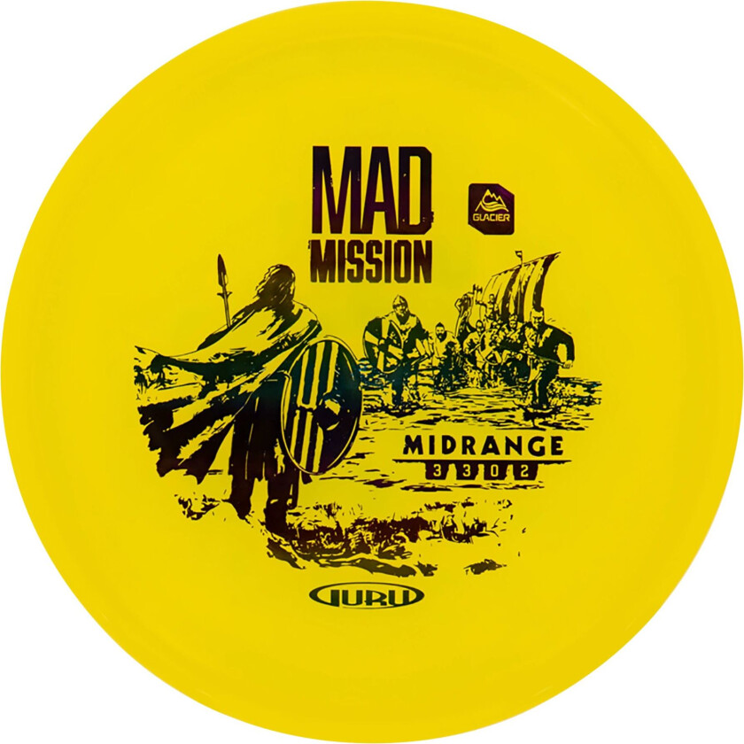 Glacier Line Midrange Mad Mission, 170-175g, midrange frisbeegolf Yellow