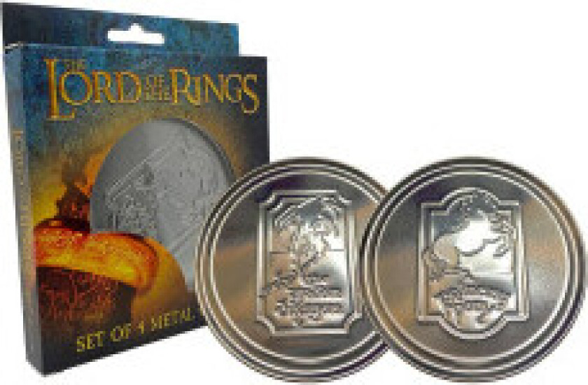 The Lord of the Rings Set of 4 Embossed Metal Coasters