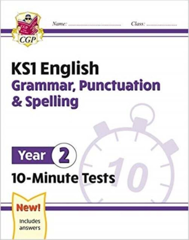 Ks1 Year 2 English 10-Minute Tests: Grammar, Punctuation & Spelling Av Cgp Books