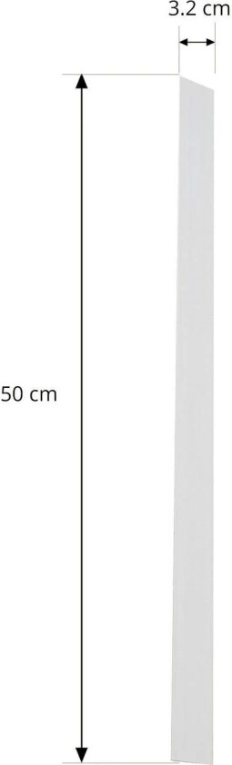 deksel Linaro, hvit, 1-fase system, 50 cm