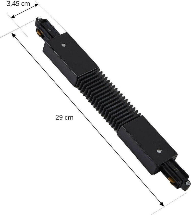 Flex-kontakt Linaro, svart, 1-fase system