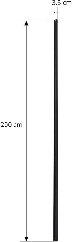 Linaro strømskinne, 2 m, svart, 1-fase system