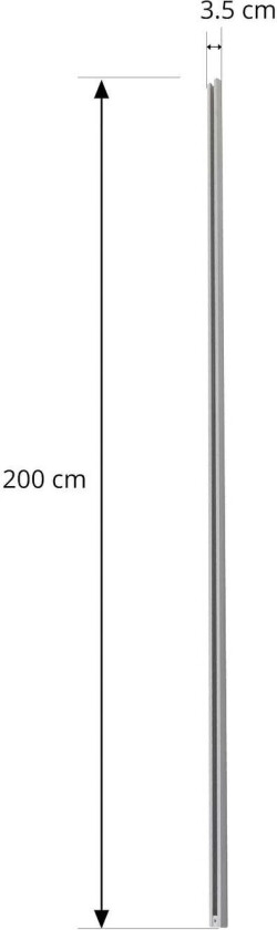 Linaro skinne, 2 m, hvit, 1-fase system