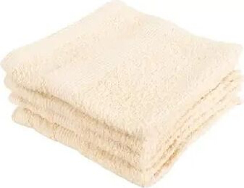 Vaskeklut - beige - 30x30 / 4 stk - Premium By Borg