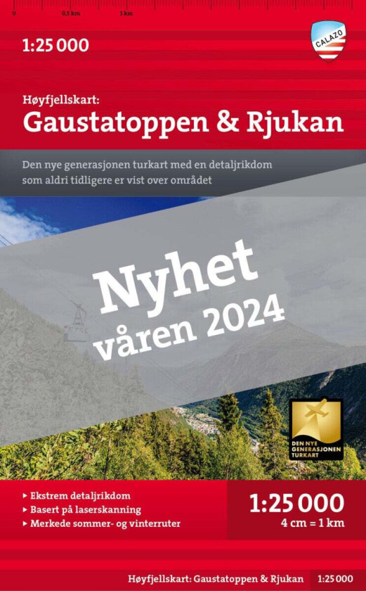 Høyfjellskart Gaustatoppen & Rjukan