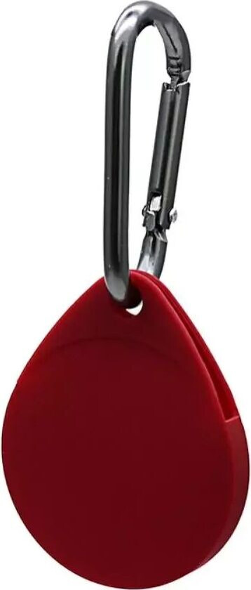 AirTag Silikon Deksel med Karabinkrok - Vinrød