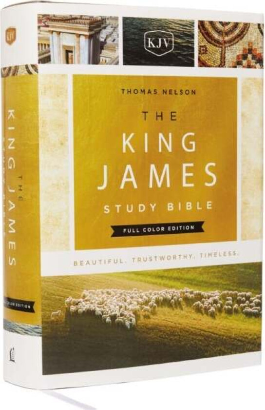 The King James Study Bible, Full-Color Edition, Cloth-Bound Hardcover, Red Letter Av Thomas Nelson