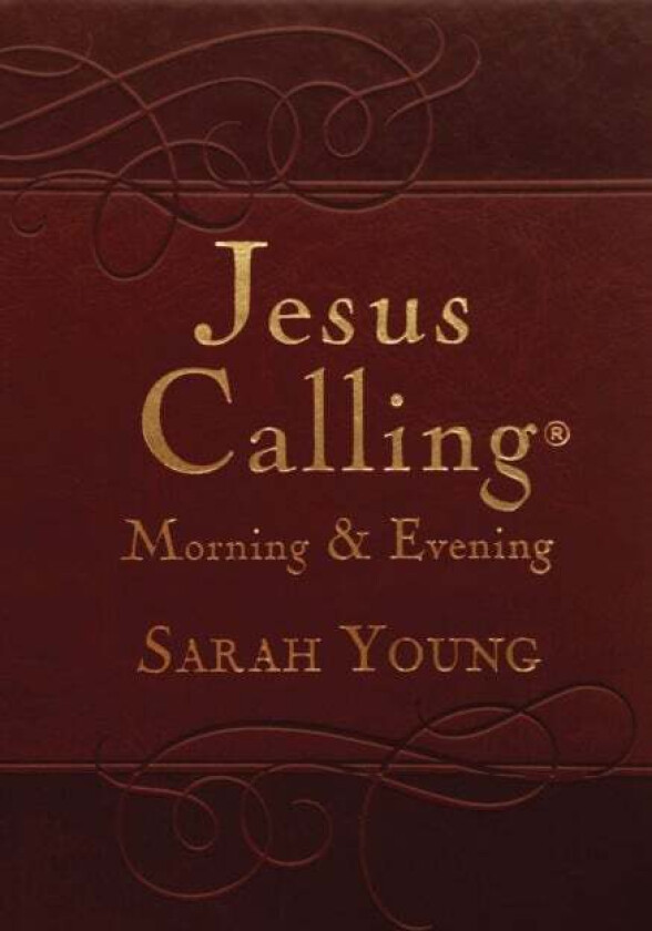 Jesus Calling Morning And Evening, Brown Leathersoft Hardcover, With Scripture References Av Sarah Young