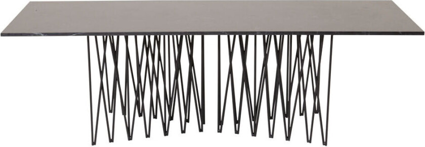 Stone sofabord 60x140 cm glass svart marmor dekor.