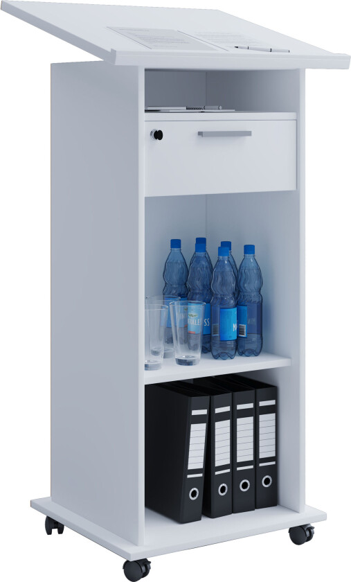 Meeta skrivebord , skrivepult 3 hyller og 1 skuff hvit.