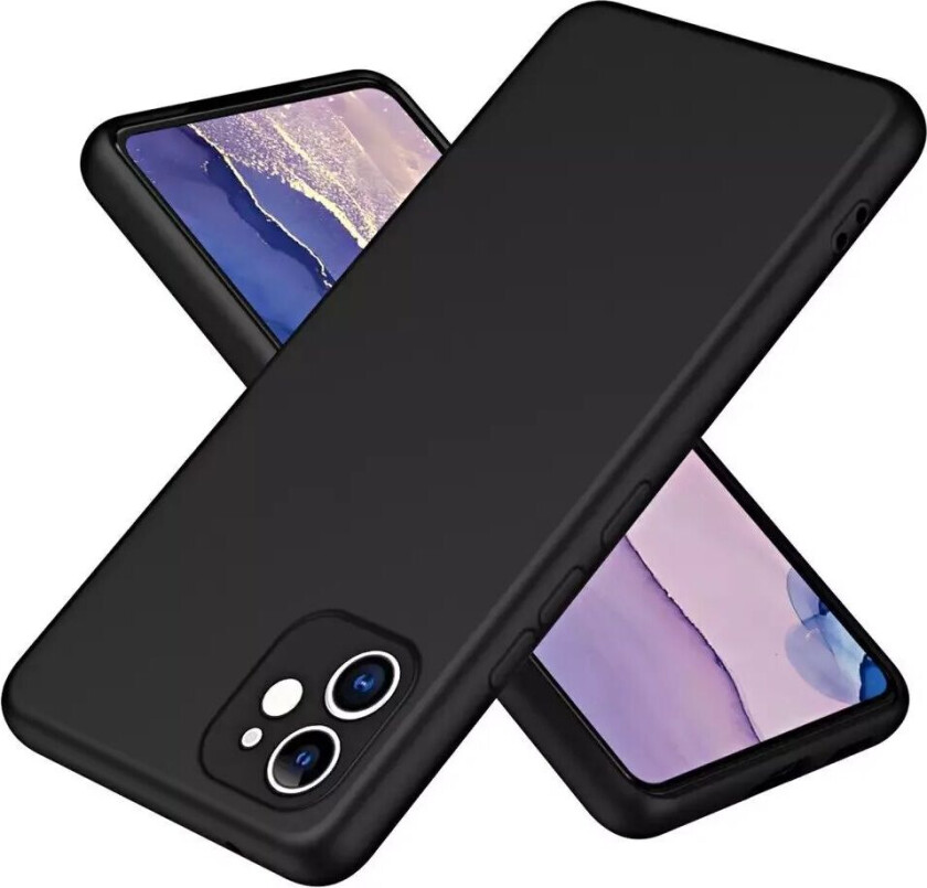 iPhone 12 Silikon Deksel - Svart