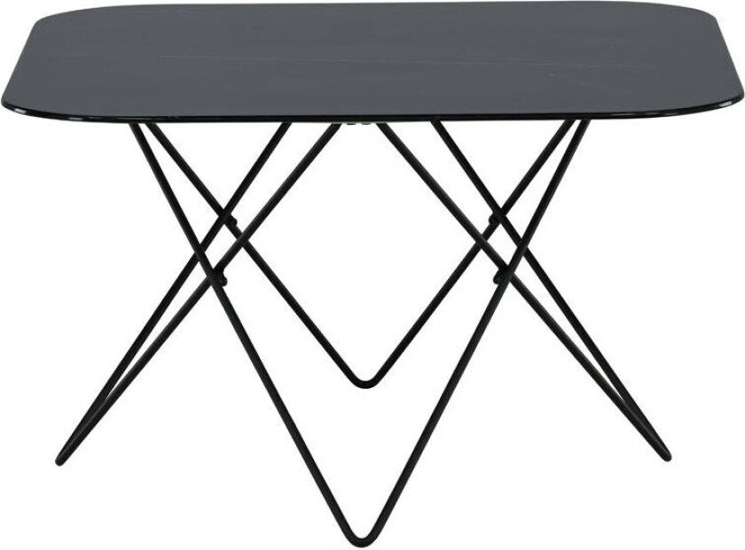 Bilde av TriStar sofabord 80x80 cm glass svart marmor dekor.
