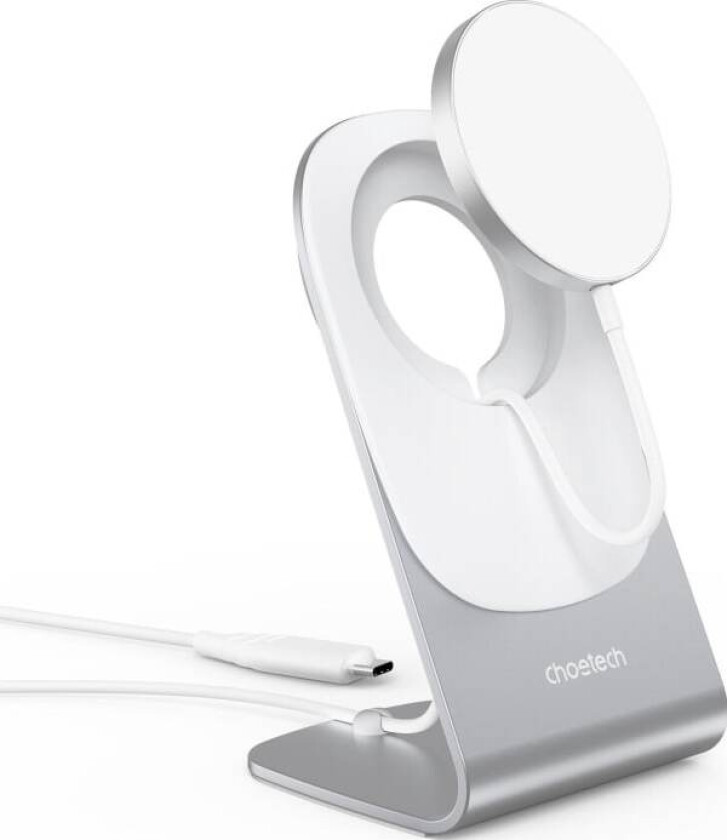 Choetech lader Choetech trådløs 15W Qi induktiv lader med MagSafe hvit (H046+T518-F)