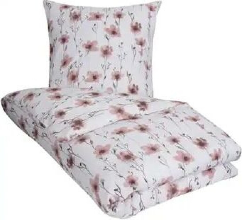 Sengesett 200x220 - Flanell sengesett - Flower Rose - 100% bomullsflanell -