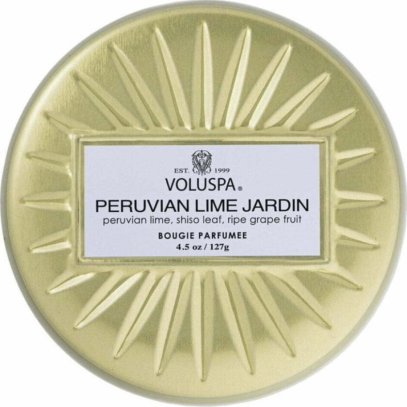 Mini Tin Candle Peruvian Lime Jardin 25h