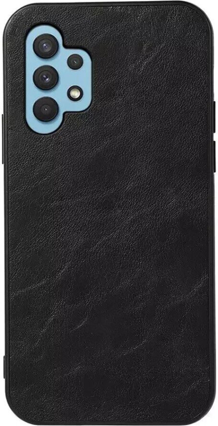 Samsung Galaxy A32 (4G) Imitert Skinnbelagt Deksel - Svart