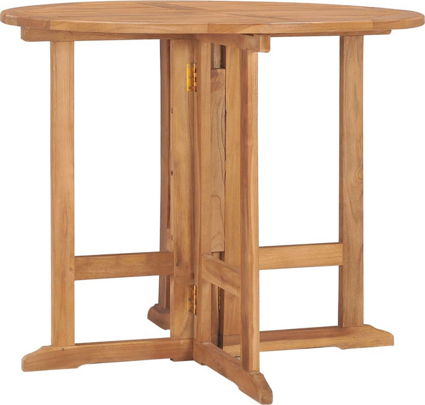 Sammenleggbart hagebord Ø90x75 cm heltre teak