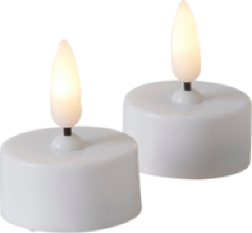 LED-telys 2-pk Hvit