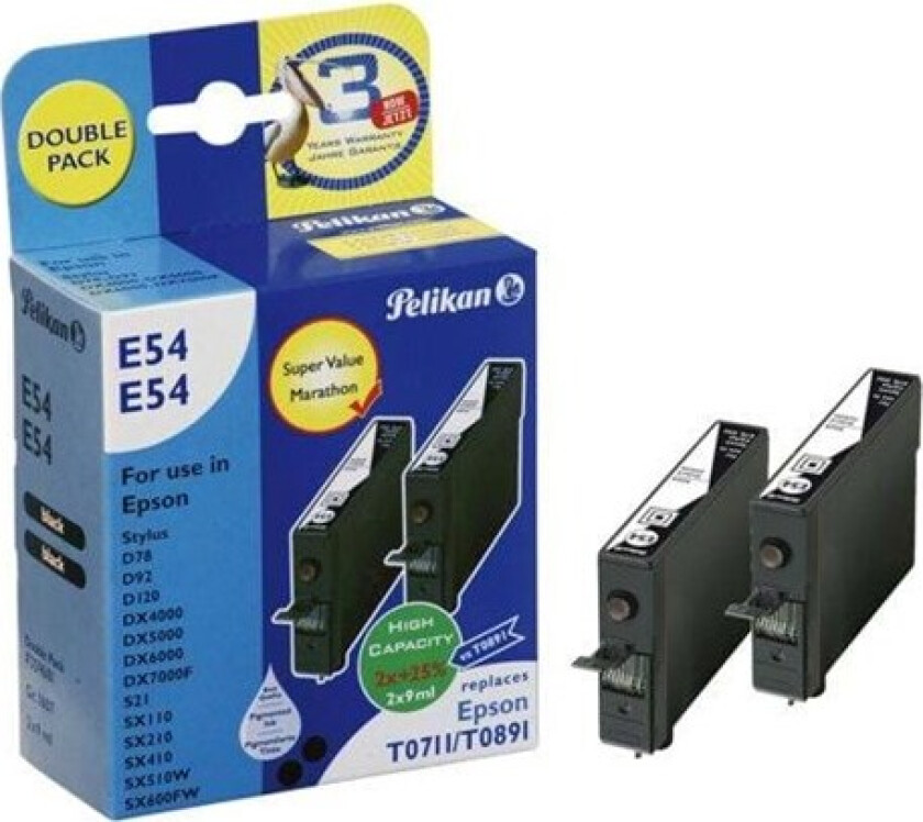 E54 Double Pack - Blekkpatron Svart