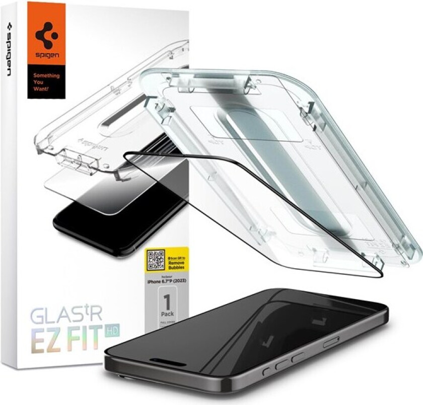 Glass tR EZ Fit HD 1 Pack FC Black - iPhone 15 Pro Max
