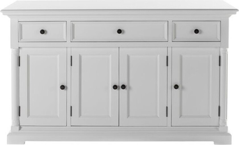 Provence skjenk 4 dører, 1 stor 2 liten skuffr hvit.