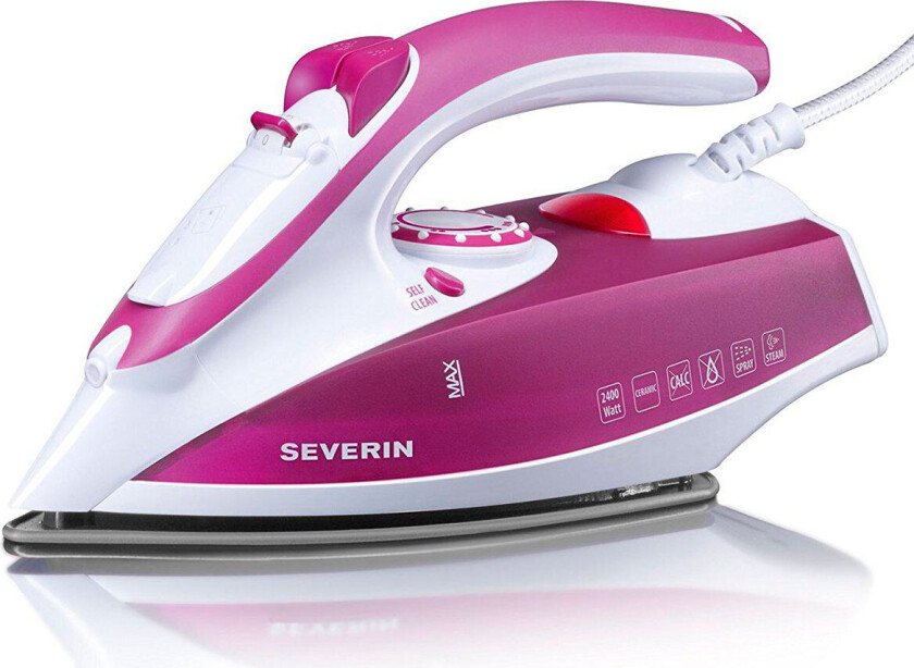 Severin BA 3243 - Dampstrykejern - såleplate: rustfritt stål - 2400 W - hvit/fiolett