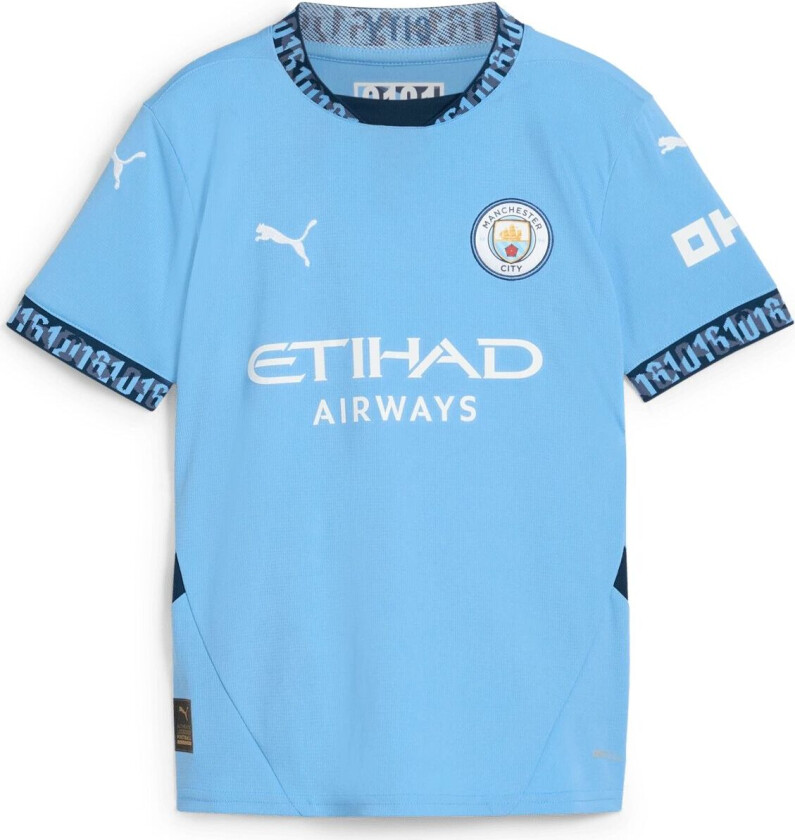Manchester City Home Jersey Replica 24/25, fotballdrakt, junior Light Blue-Blue