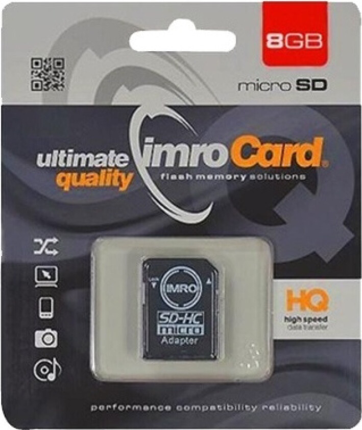 MicroSDHC 8GB cl.10 med adapter