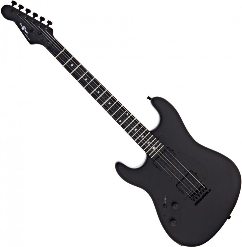 LA Select Modern Left Handed Guitar by Gear4music Blackout