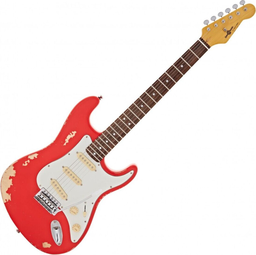 LA Select Legacy Guitar by Gear4music Antique Red